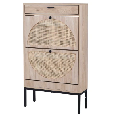 12 Pairs Manufactured Wood Shoe Storage Cabinet