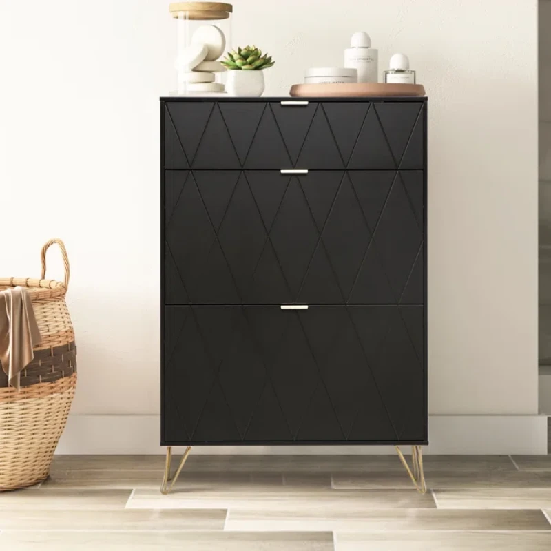 White Aadhyareddy 12 Pairs Solid + Manufactured Wood Shoe Storage Cabinet