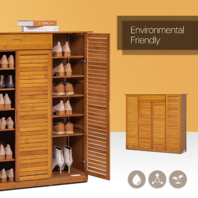 Picture of Orla Bamboo Shoe Rack with Mesh Doors