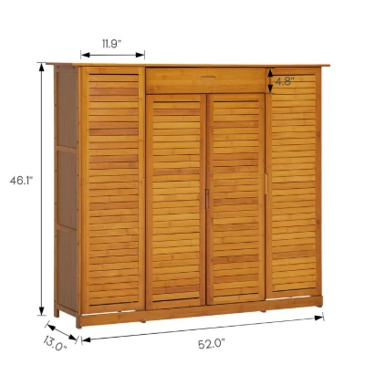 Picture of Orla Bamboo Shoe Rack with Mesh Doors