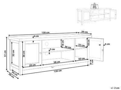 Picture of Sleek grey TV table