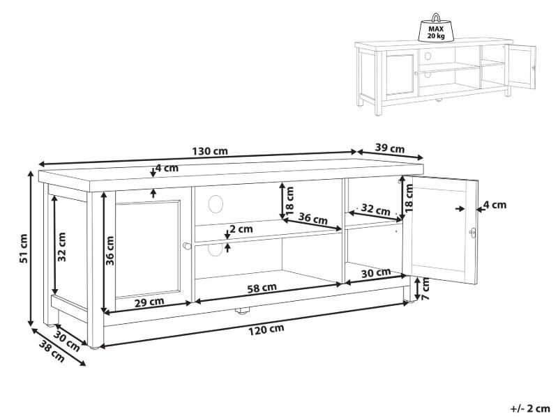 Picture of Sleek grey TV table