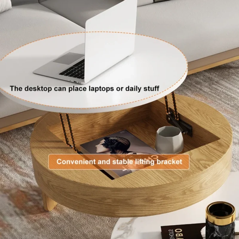 Picture of Doba Natural Wood Coffee Table with Drawers