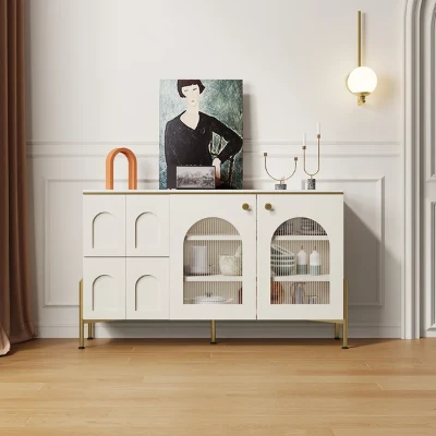 Picture of Credenza Sideboard Natural wood with Metal legs