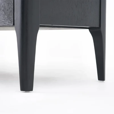 Lisco Sideboard – Natural Wood with Marble Top and Golden Handles