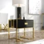 Picture of Jocise Modern White Side Table - One drawer