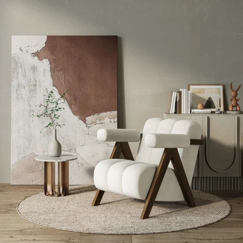 Picture of Sovana Cozy Armchair – Cylindrical Design with Wooden Legs