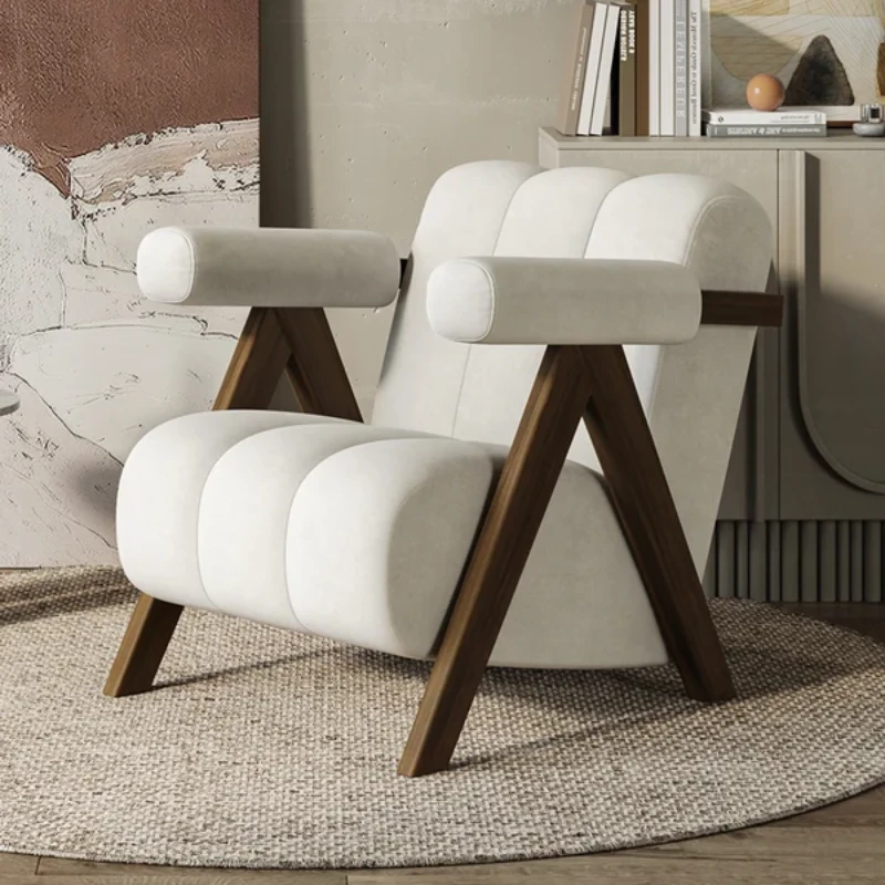 Picture of Sovana Cozy Armchair – Cylindrical Design with Wooden Legs