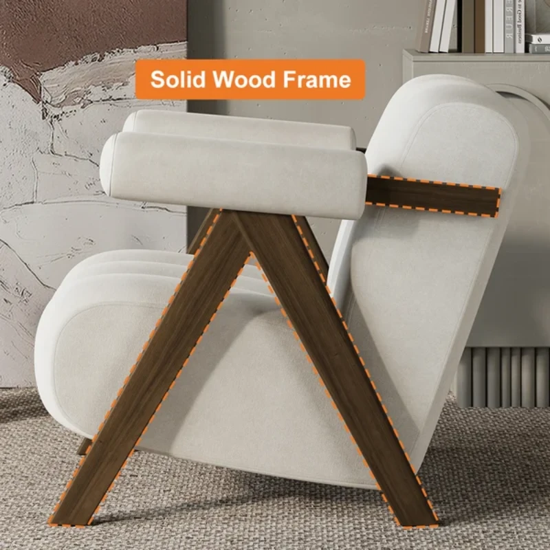 Picture of Sovana Cozy Armchair – Cylindrical Design with Wooden Legs