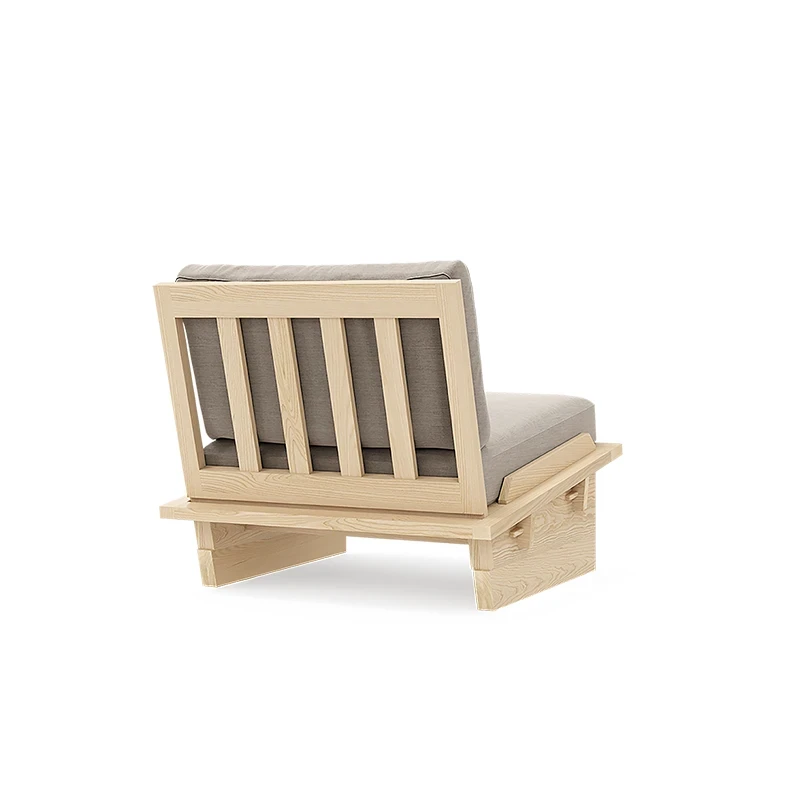 Picture of Wilson Classic Armchair – Natural Wood with Cushions