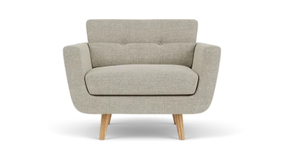 Picture of Vera Natural Wood Chair – Angular Legs & Soft Upholstery