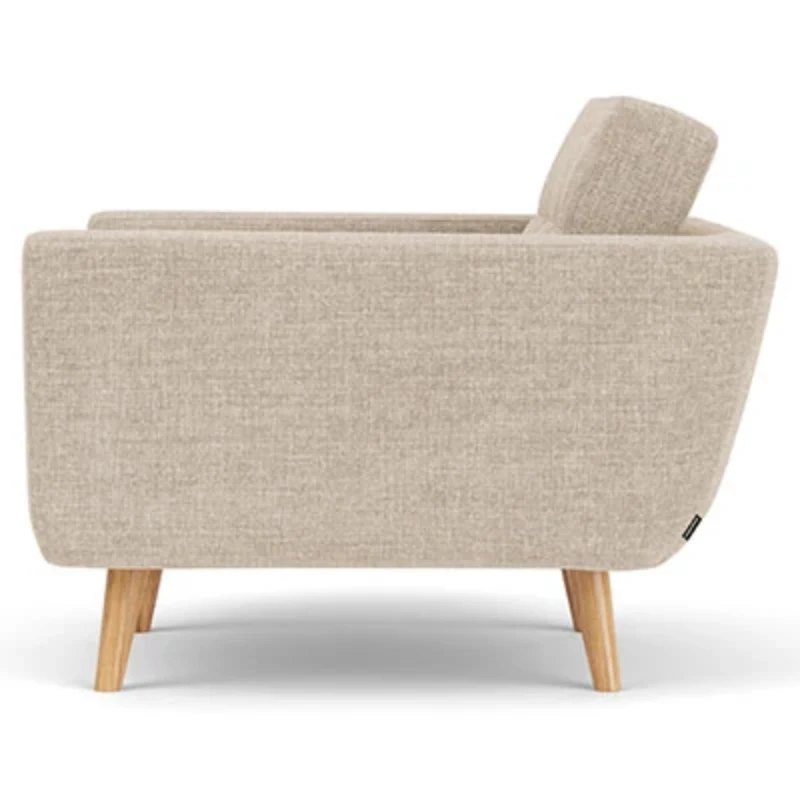 Picture of Vera Natural Wood Chair – Angular Legs & Soft Upholstery