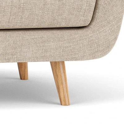 Picture of Vera Natural Wood Chair – Angular Legs & Soft Upholstery