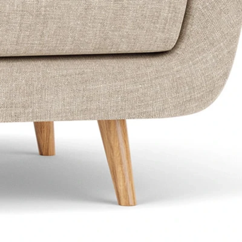 Picture of Vera Natural Wood Chair – Angular Legs & Soft Upholstery