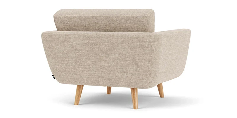 Picture of Vera Natural Wood Chair – Angular Legs & Soft Upholstery