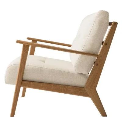 Picture of Casilo Natural Wood Armchair – Vintage Charm & Everyday Comfort
