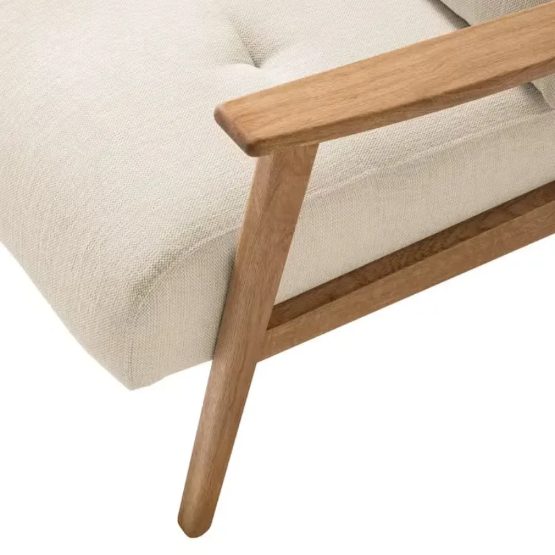 Picture of Casilo Natural Wood Armchair – Vintage Charm & Everyday Comfort