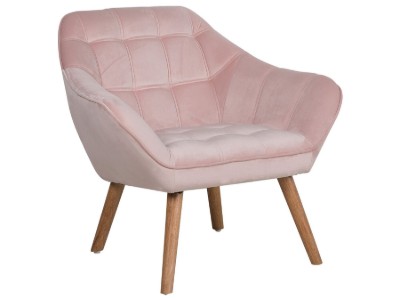 Picture of Melo Rounded Armchair – Soft Upholstery & Wooden Legs