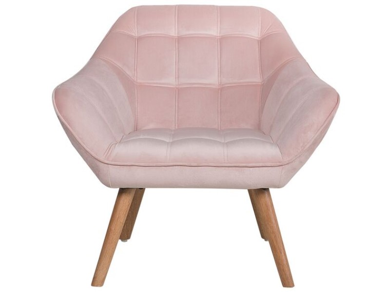 Picture of Melo Rounded Armchair – Soft Upholstery & Wooden Legs
