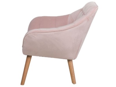 Picture of Melo Rounded Armchair – Soft Upholstery & Wooden Legs