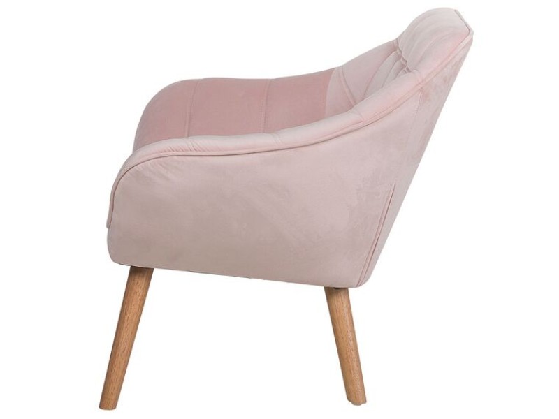 Picture of Melo Rounded Armchair – Soft Upholstery & Wooden Legs