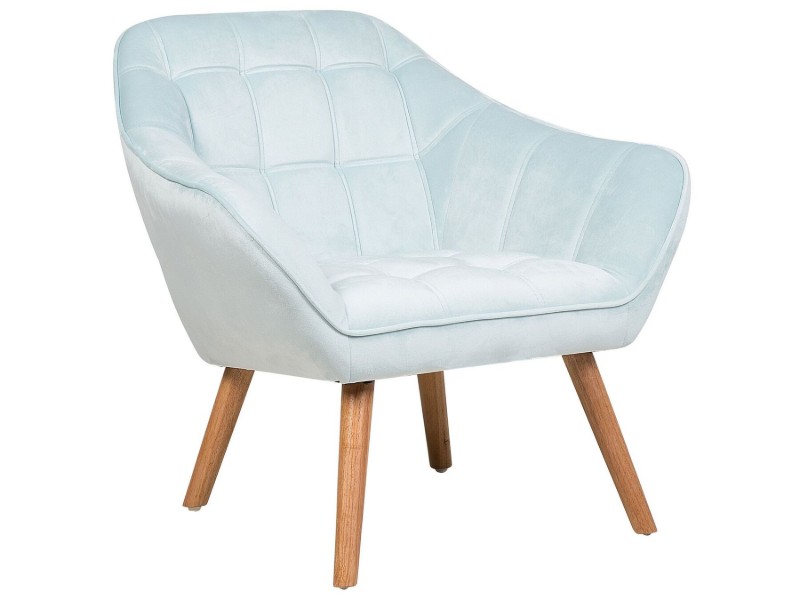 Picture of Melo Rounded Armchair – Soft Upholstery & Wooden Legs