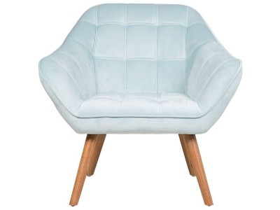 Picture of Melo Rounded Armchair – Soft Upholstery & Wooden Legs