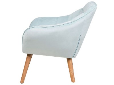 Picture of Melo Rounded Armchair – Soft Upholstery & Wooden Legs