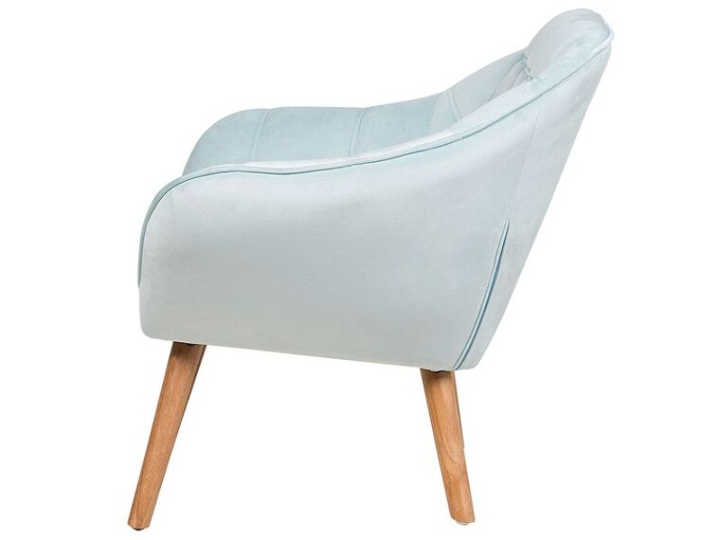 Picture of Melo Rounded Armchair – Soft Upholstery & Wooden Legs