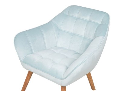 Picture of Melo Rounded Armchair – Soft Upholstery & Wooden Legs