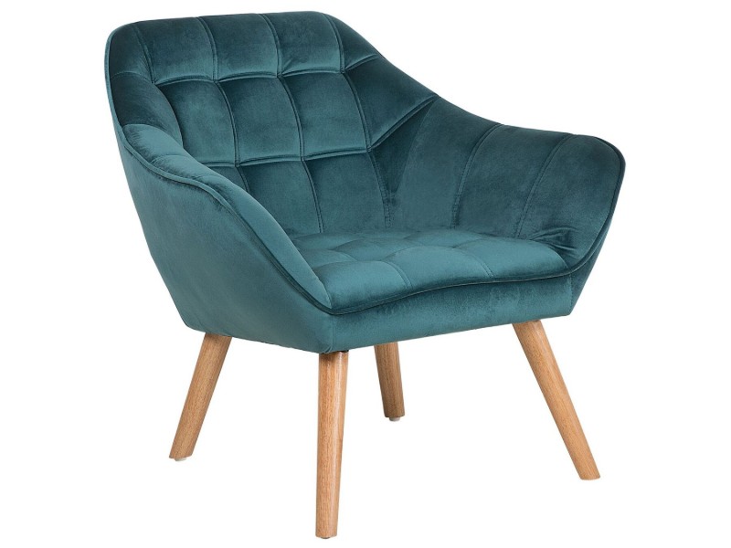 Picture of Melo Rounded Armchair – Soft Upholstery & Wooden Legs