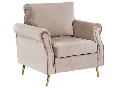 Picture of Daroa Modern Armchair – Natural Wood with Stainless Steel Legs