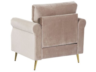 Picture of Daroa Modern Armchair – Natural Wood with Stainless Steel Legs