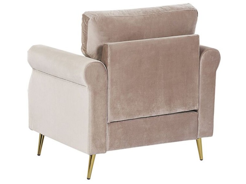Picture of Daroa Modern Armchair – Natural Wood with Stainless Steel Legs
