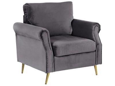 Picture of Daroa Modern Armchair – Natural Wood with Stainless Steel Legs