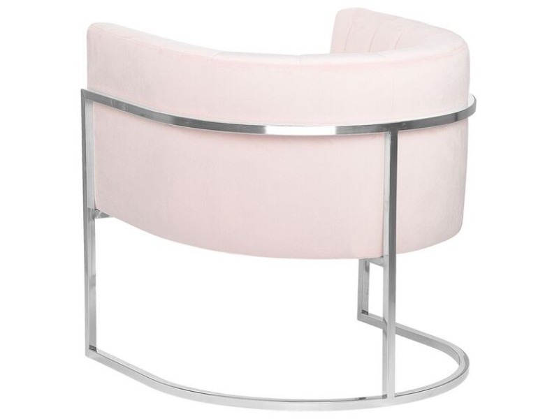 Picture of Arelia Modern Armchair – Natural Wood with Soft Fabric & Metal Legs