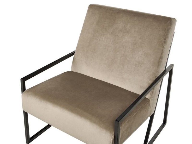Picture of Vionna Armchair – Elegant Design with Black Frame & Plush Upholstery