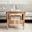 Picture of Divano Natural Wood Coffee Table – With Shelf, Drawer & Wheels