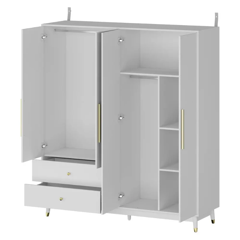 Picture of Miramer Natural wood Wardrobe with Mirror