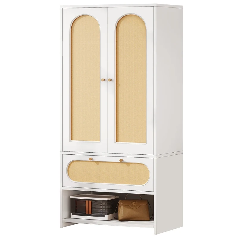 Picture of Pajero Modern wardrobe Natural wood with Rattan