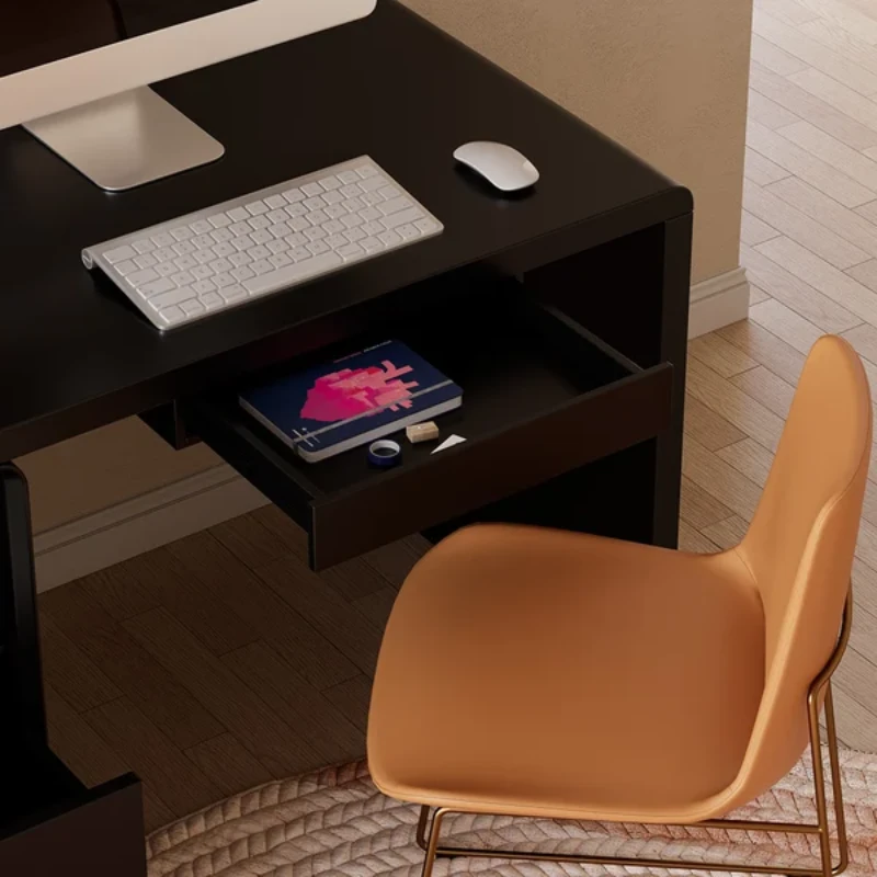 Picture of Clajy – Natural Wood Desk -Modern Desk with 4 Drawers & 1 Cabinet