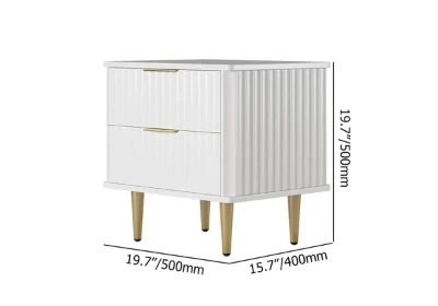 Siri – Side Table in Natural Wood with Stainless Steel Legs