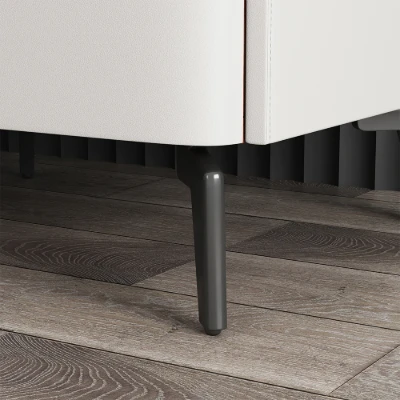 Terryé Nightstand – Natural Wood Design with Faux Marble Top