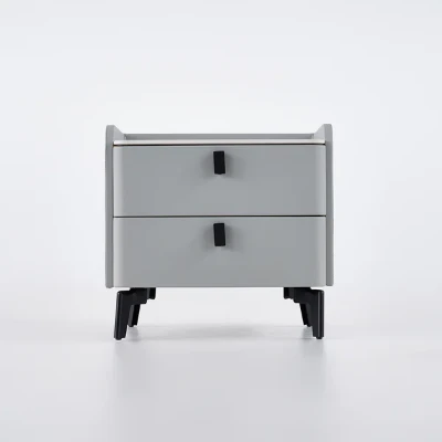 Terryé Nightstand – Natural Wood Design with Faux Marble Top