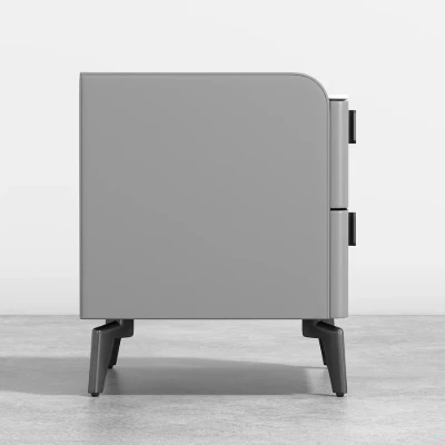 Terryé Nightstand – Natural Wood Design with Faux Marble Top