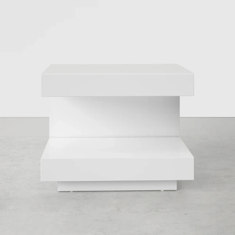 Vens Nightstand – Single Drawer with LED Light and Natural Wood Frame