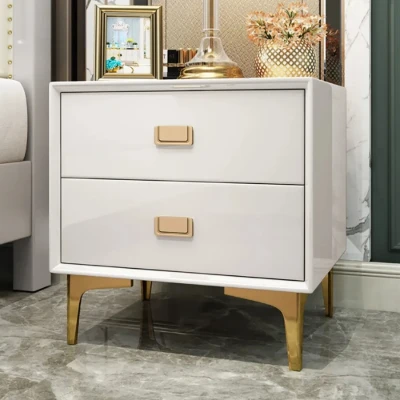 Renise – Modern 2-Drawer Nightstand in Natural Wood