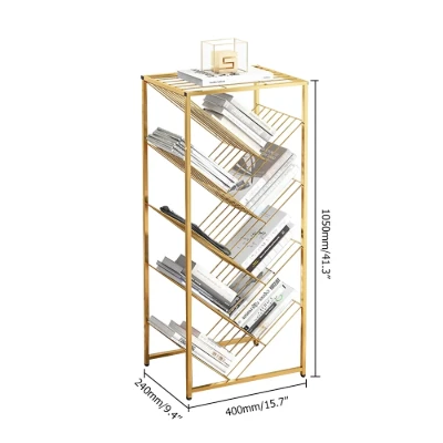 Picture of Value Bookcase with 4 Sloping Shelves - Made of  Metal .