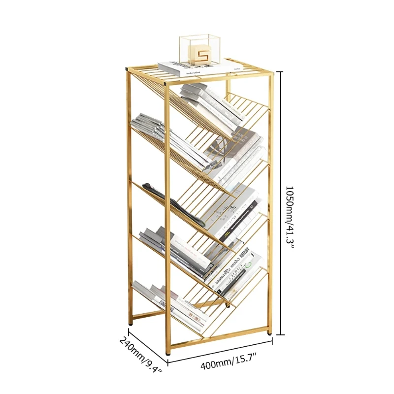 Picture of Value Bookcase with 4 Sloping Shelves - Made of  Metal .