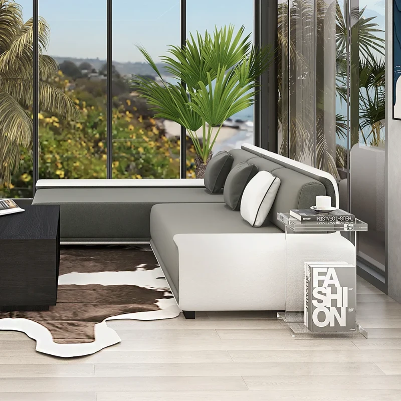 صورة لونڤيا – كنبة زاوية قابلة للتحويل إلى سرير بتصميم مرن
